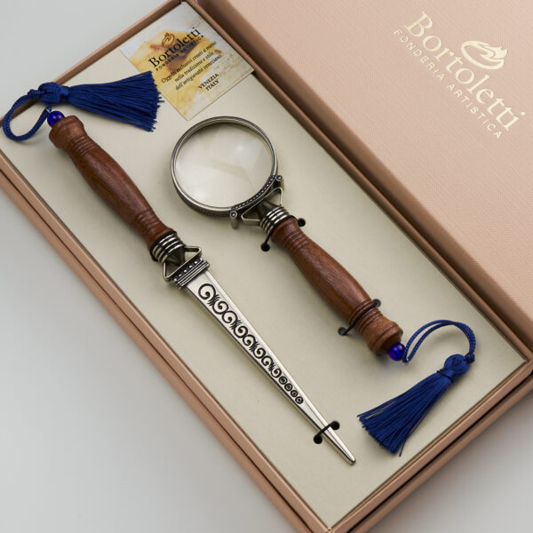 Letter opener and magnifying Baldi