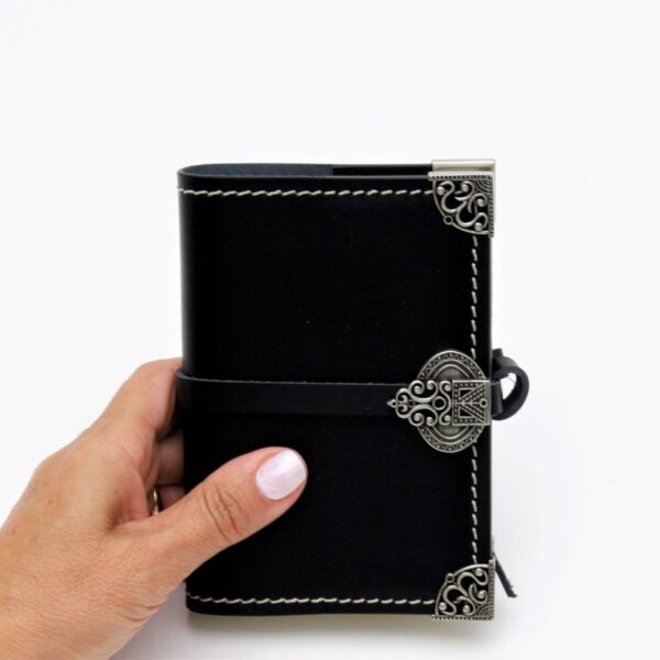 Travel leather diary