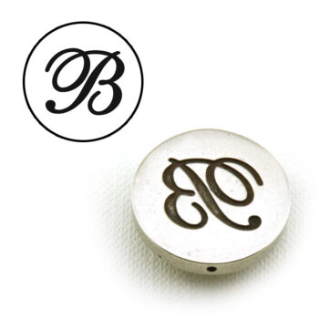 Monogramma corsivo iniziale per sigillo ceralacca bronzo