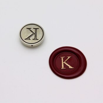 Initial Roman monogram for bronze wax seal