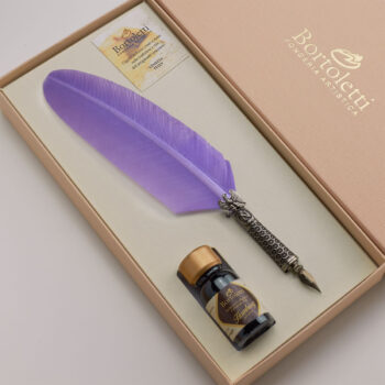 Penna piuma regalo Napoleone con set calligrafico